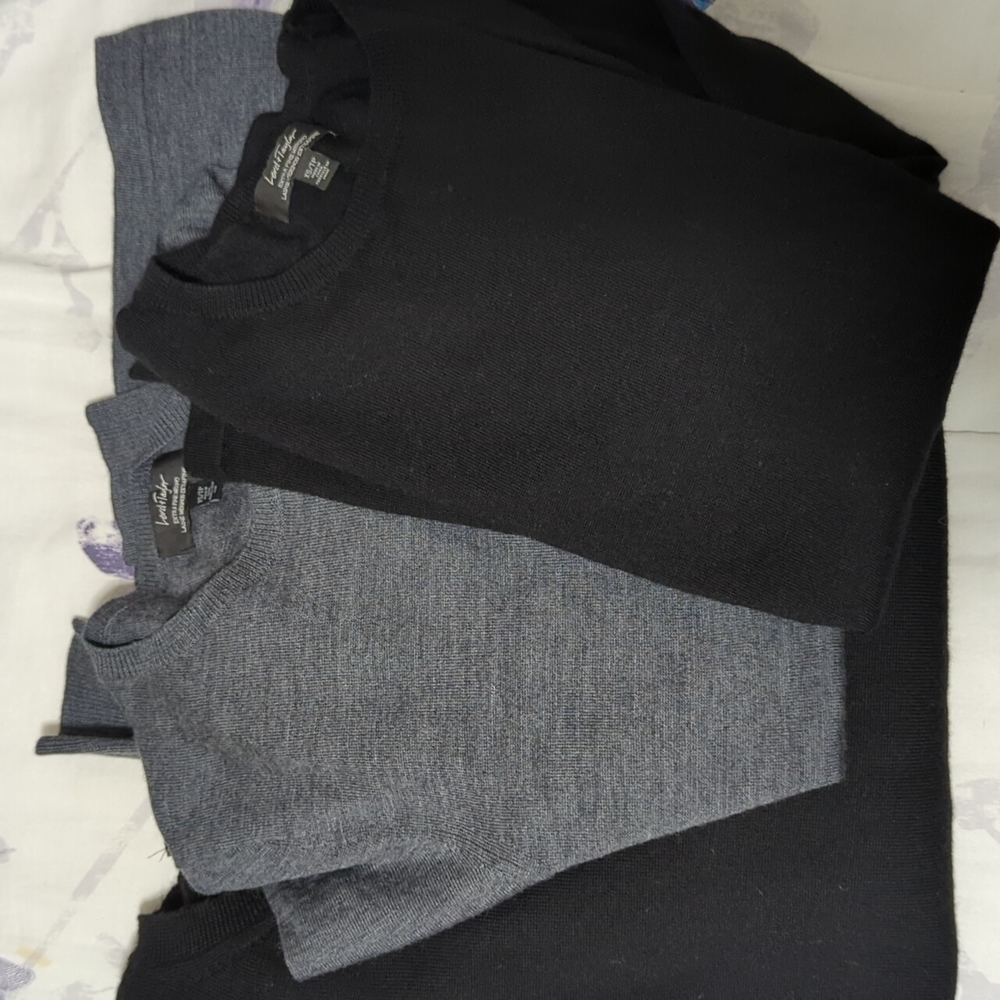 Lot of 3 Lord & Taylor Merino Wool Sweaters -XS